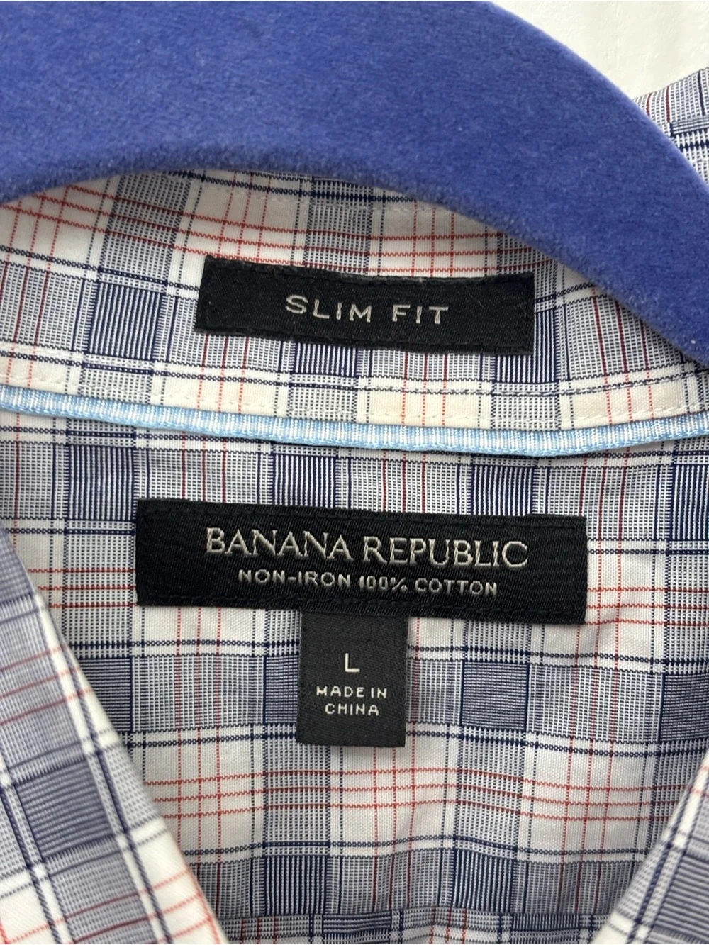 Banana Republic Slim Fit Non-Iron Button Front Long Sleeve Sport Shirt